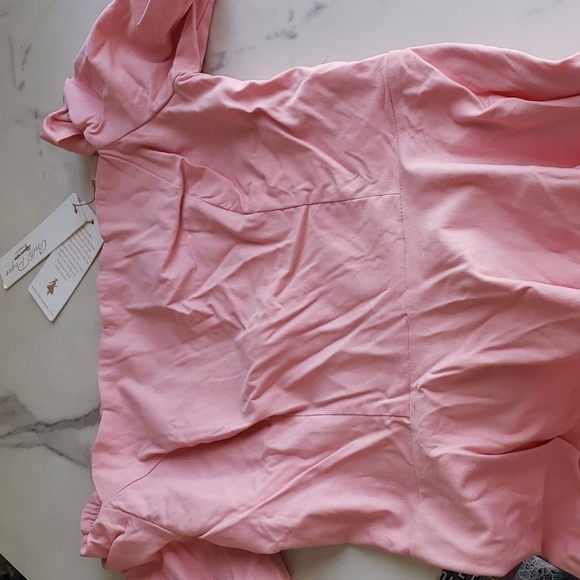 Belle Poque Retro Vintage Short Sleeve Off Shoulder Swing Dress in Pink Size S - Picture 3 of 9